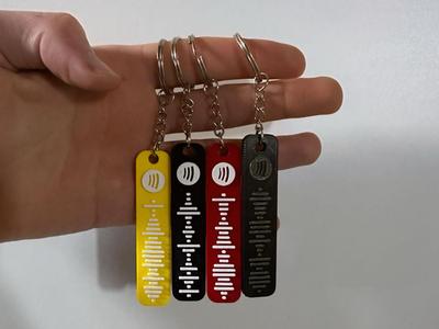 Cute Customizable Spotify Keychain