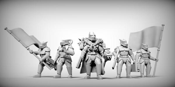 GUARD DOGS – COMMAND SQUAD x6 28mm (RESIN)