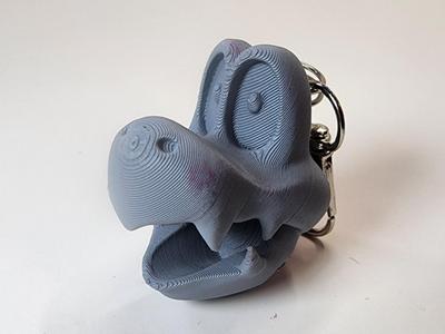 Skeleton Koopa Head Keychain