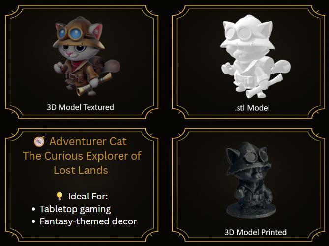 Adventurer Cat - Miniature for Tabletop