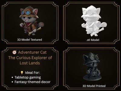 Adventurer Cat - Miniature for Tabletop