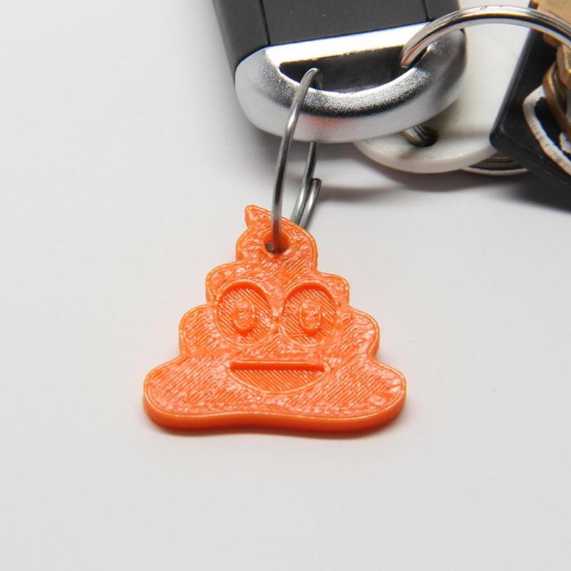 Poop Emoji Keychain