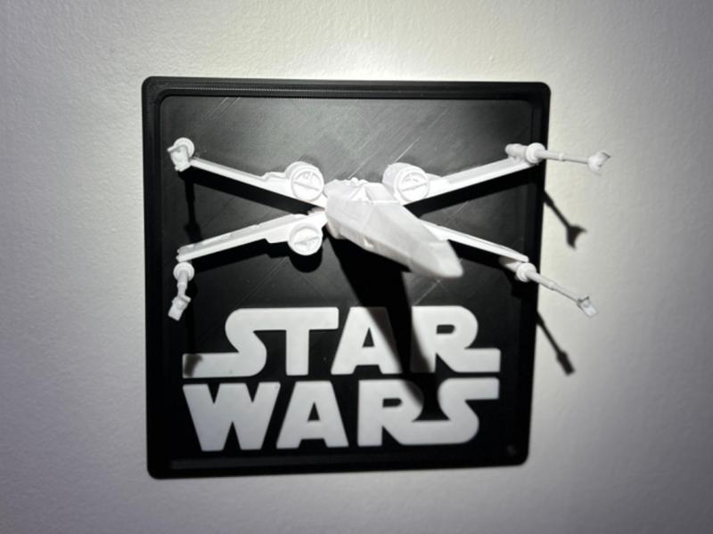 Star wars x-wing 3D art (no supports)