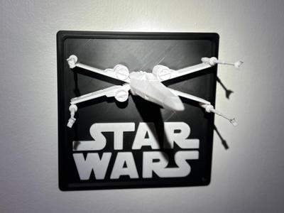 Star wars x-wing 3D art (no supports)