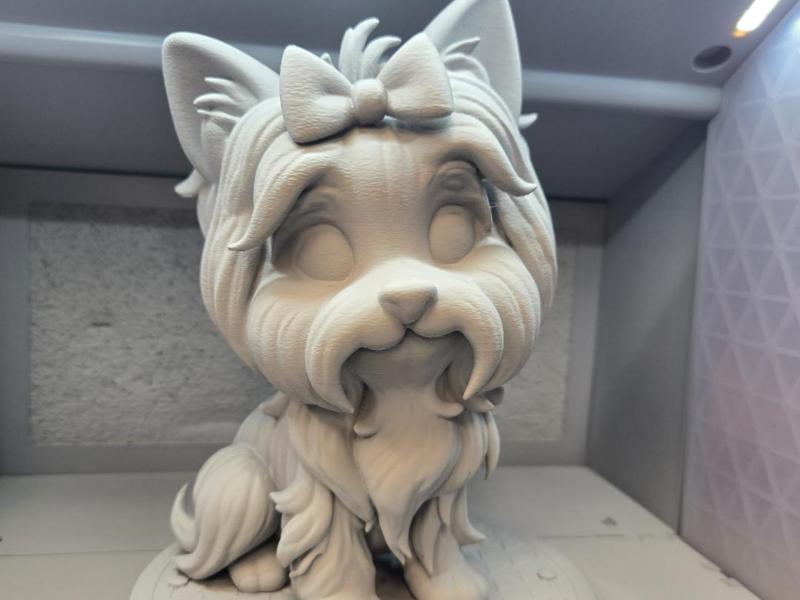 AI-Generated Female Yorkie Figurine Memorial Model