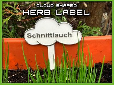Herb Label - Cloud shaped Pot label