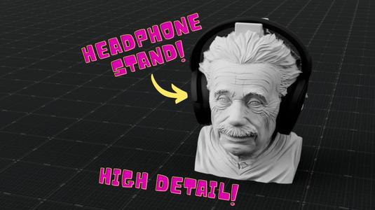Albert Einstein Headphone Stand - Support Free