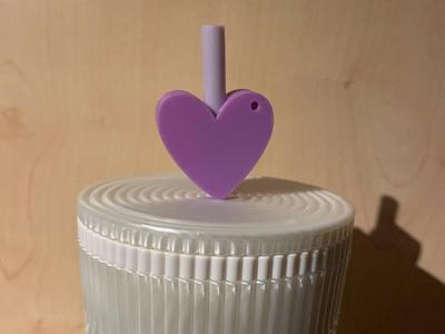 Heart Charm Straw Topper v2