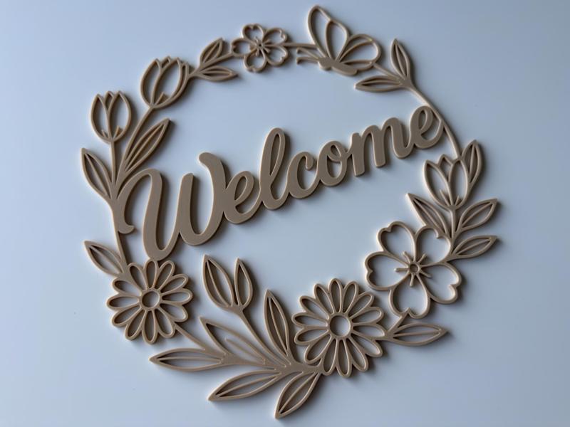 Welcome Floral Wreath for Door and Window