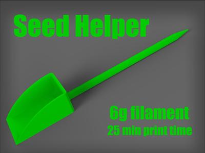 Seed helper with shovel