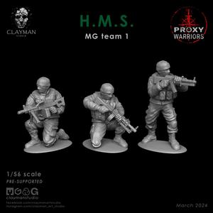 HMS MG Team 1 - 1/56 scale