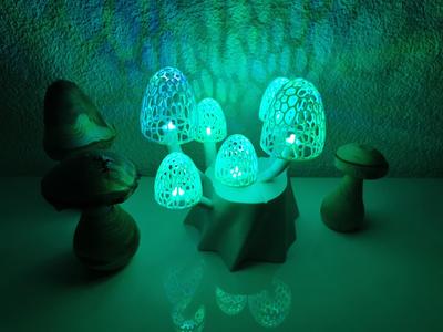 Mushroom Voronoi Lamp
