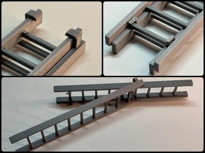 Miniature ladder - adjustable & functional