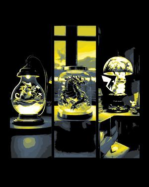 Fan Art of Pokemon - What do you do after catching them?  Put them in a Jar ?  - Set of Bookmarks