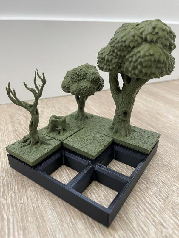 Trees & Stump - Dirt Grass Terrain - DungeonBlocks