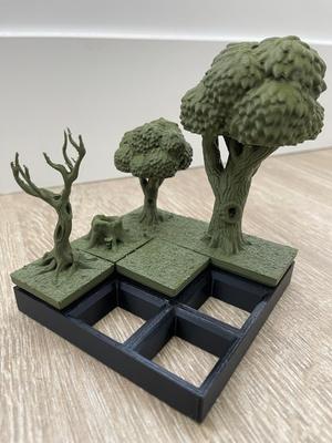 Trees & Stump - Dirt Grass Terrain - DungeonBlocks