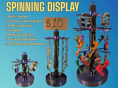 Modular Spinning Display for keychains & jewelry