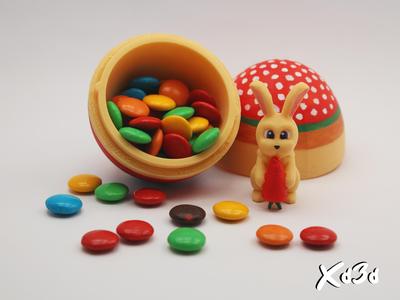 Easter Egg and Rabbit with Carrot