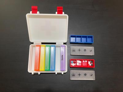 7-day pill/medicine box with tray [for A1 toolbox]