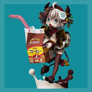 Yukico-tan figure of girl holding milk carton