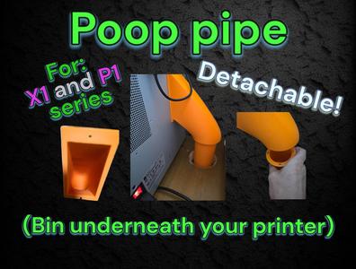 NEW! DETACHABLE Poop Pipe (Magnets), Removable