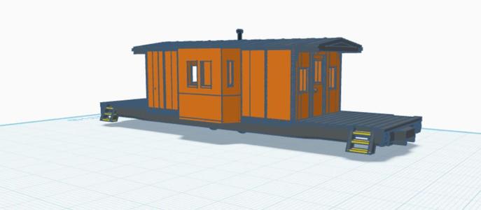 Bay Window Transfer Caboose (HO SCALE)