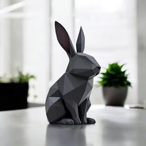 Minimalist Low Poly Rabbit, Low Poly Bunny