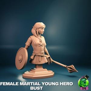 Female Martial Young Hero Bust
