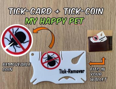 Zecken Karte mit Coin - Tick Card with Coin