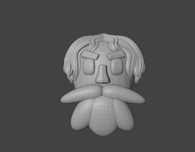 Bearded Old man head bust