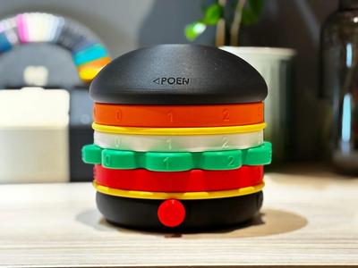 Compact Hamburger Password Storage Box + Customizable Password + Free Color Matching
