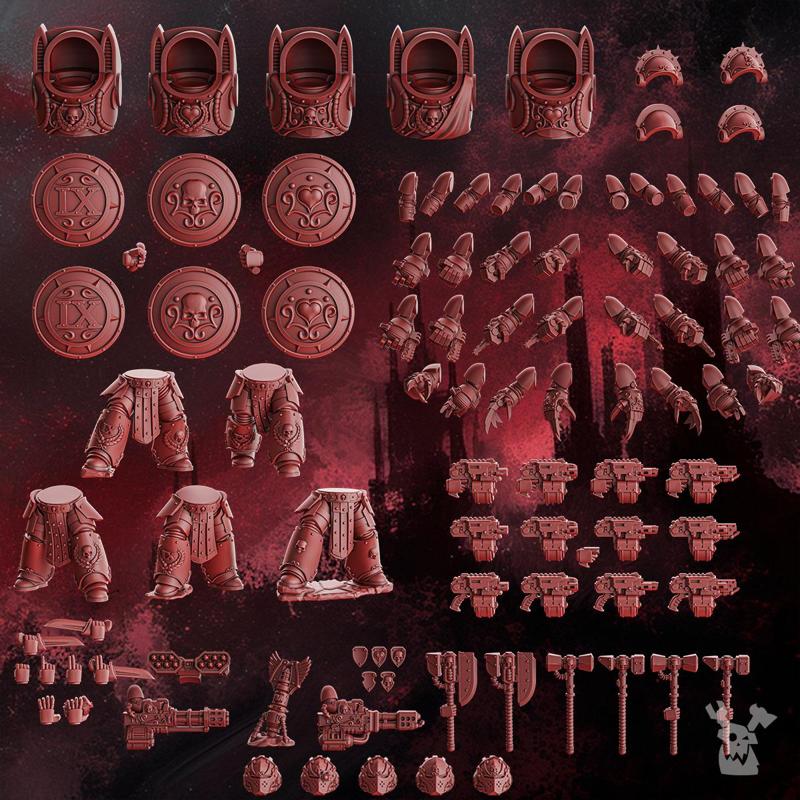 Crimson Wings Destroyers Squad (build-kit & easy-to-build models)