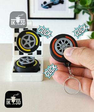 F1 Tire Clicker Toy / Keychain