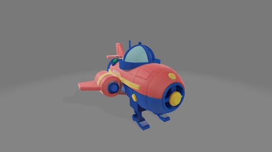 Modular Toy Spaceship 3D Print Model Kit