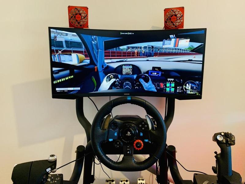  Ventilateur SimRacing – Châssis tubulaire Ø50mm (Oplite GTR S3 S8)