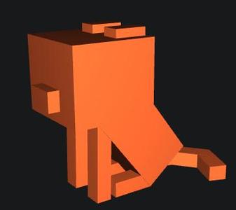 low poly cat