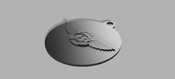 Bently logo & writing keychain