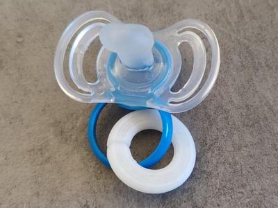 Glow-in-Dark Pacifier Rings Easy to Find at Night