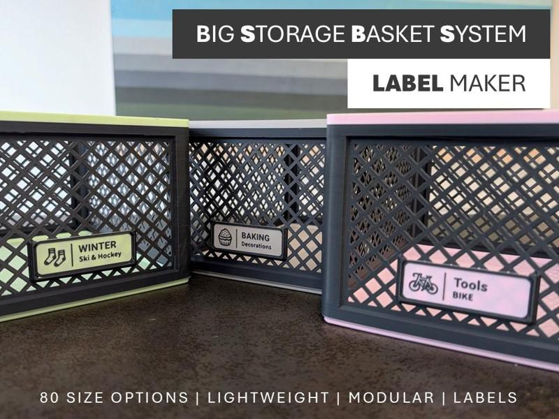 Big Storage Basket System - Label Maker