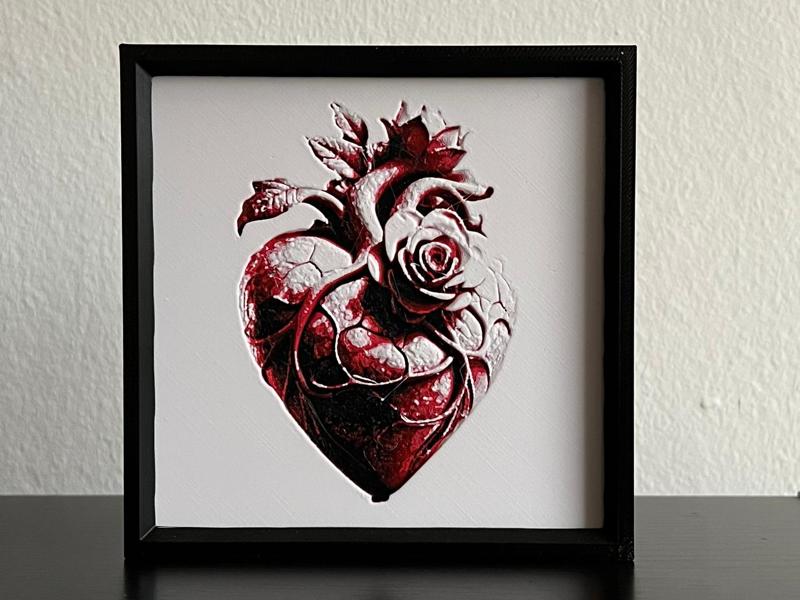 Hueforge Heart Image - Love - Frameless