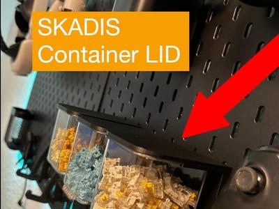 Secure IKEA Skadis Container Lid - No more sliding