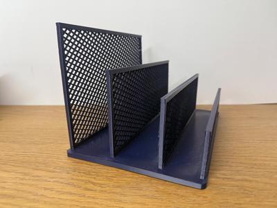 Letter Rack to fit on top Gridfinity Storage