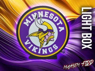 Minnesota Vikings -  LED Light Box (Round)