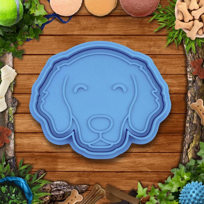 Dog - Golden retriever head cookie cutter / stamp