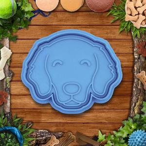 Dog - Golden retriever head cookie cutter / stamp