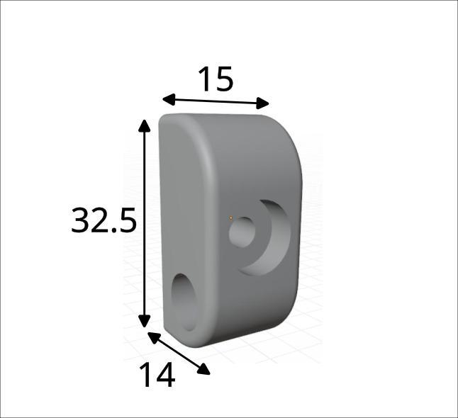 Single and two hole reefing boom fairleads 
