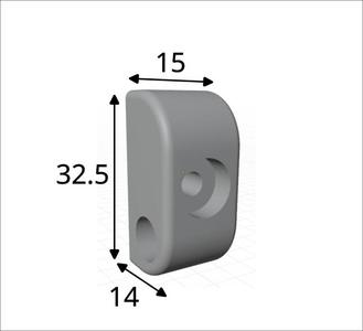 Single and two hole reefing boom fairleads 