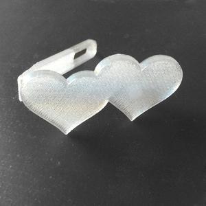Two Hearts Hair Clip