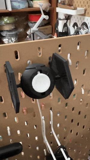 TIE fighter Apple Watch charger (mountable on IKEA SKADIS pegboard)