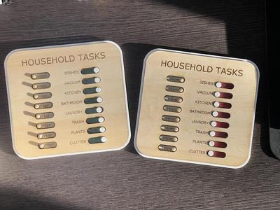 Household Task list (MINI + Laser cutting)